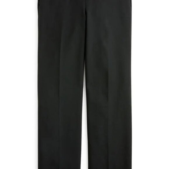New JCREW Size 0 Wide-Leg Trouser Pants in Four-Season Stretch Black $148 CC463